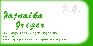 hajnalka greger business card
